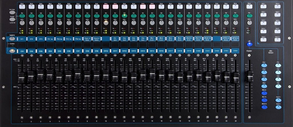 Digitale mixer 24 kanalen, Muziek en Instrumenten, Mengpanelen, Ophalen, Zo goed als nieuw, 20 kanalen of meer, Microfooningang