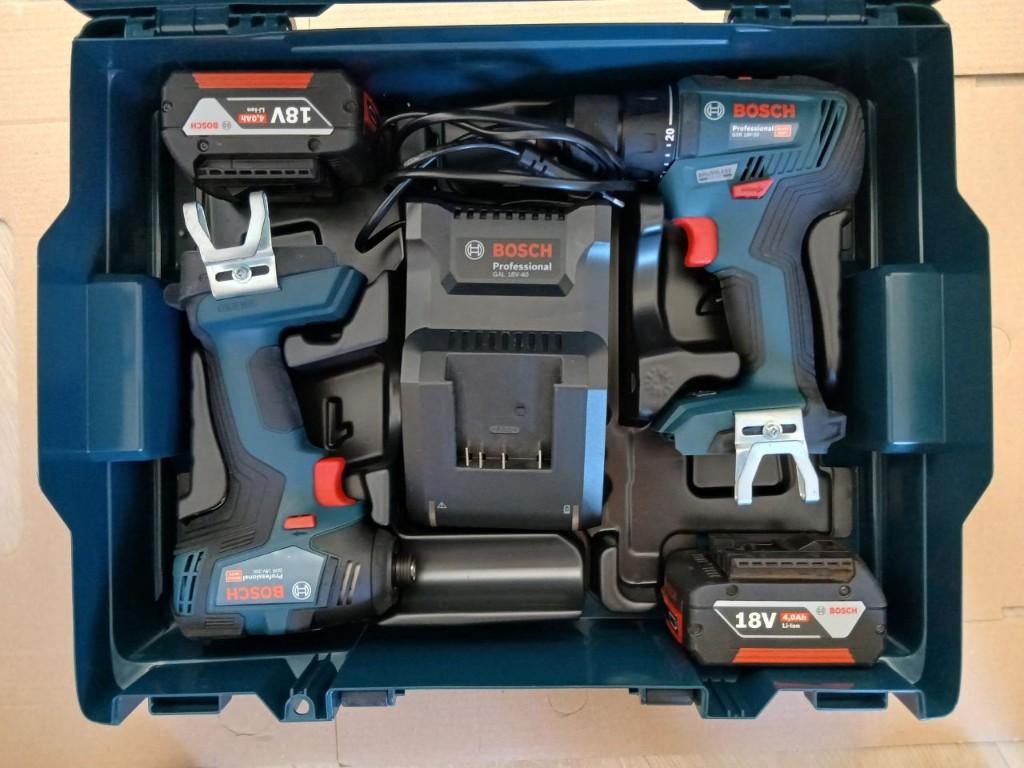 Bosch Professional 18V combiset, Ophalen, Zo goed als nieuw, Boor- en Schroefmachine, Variabele snelheid