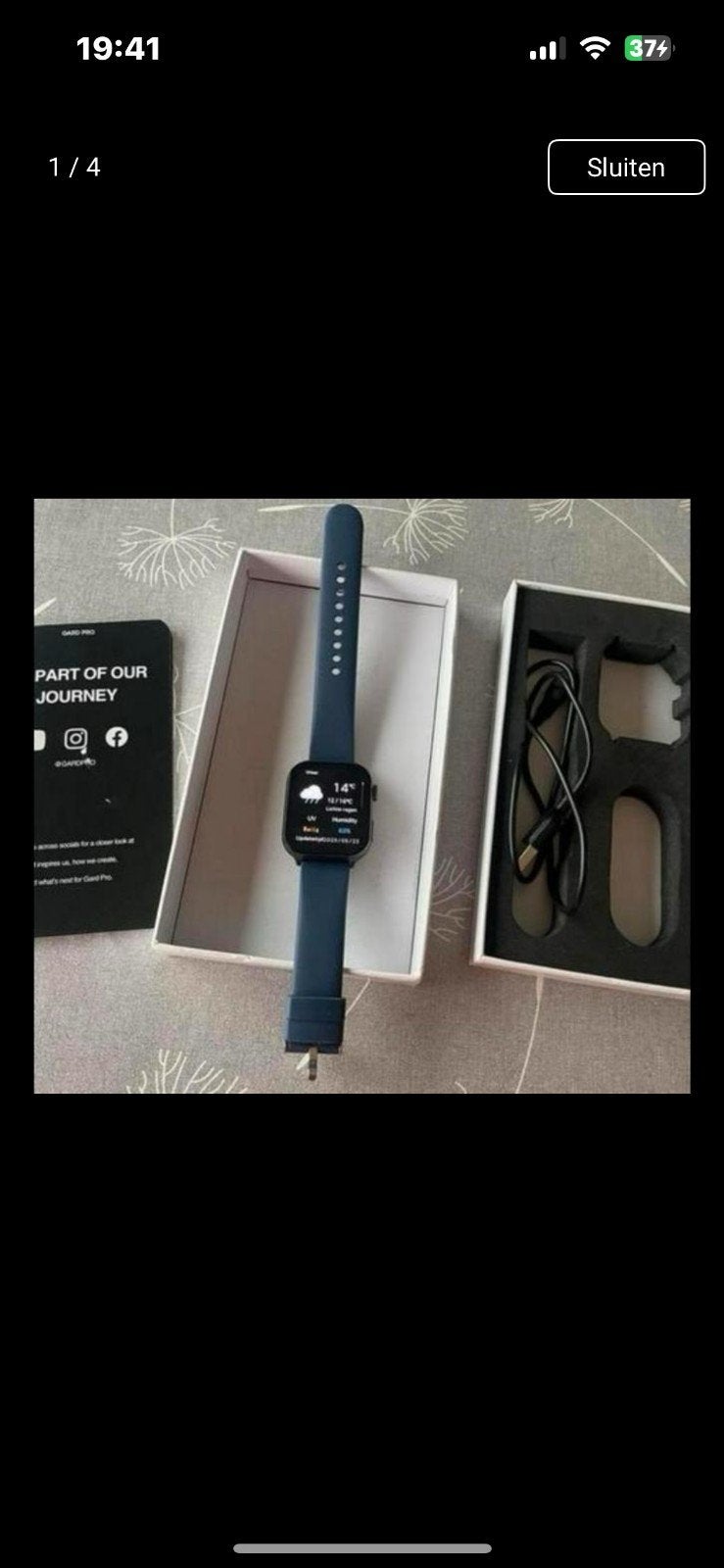 gard pro health 3 smartwatch, Ophalen, Blauw, Waterdicht, Gard pro