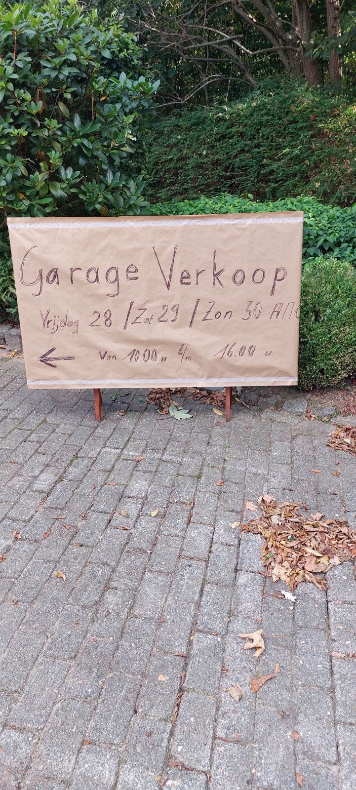 garage verkoop 28/29/30 aug  hoverheide 25  hove, Diversen, Rommelmarktspullen, Ophalen