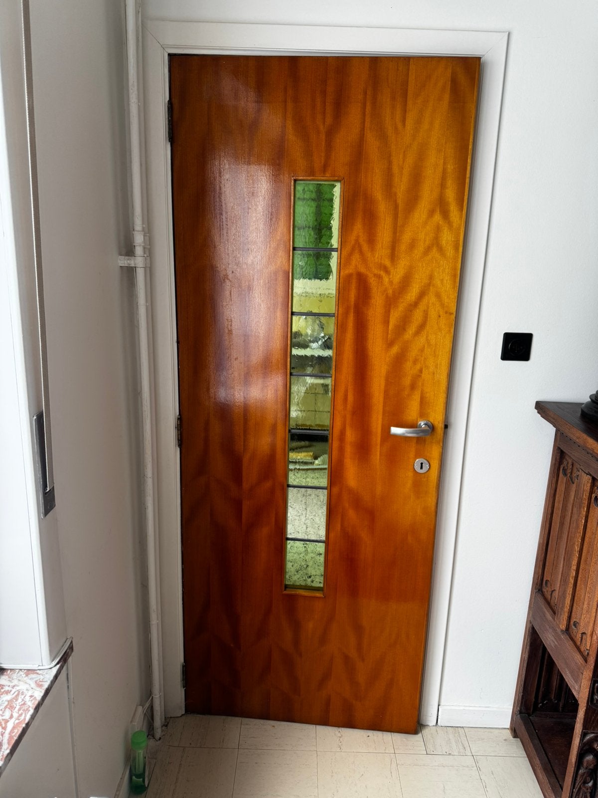 Porte d’intérieur vitrée en bois Style Vintage (Bel état), Huis en Inrichting, Woonaccessoires | Deurstoppers, Zo goed als nieuw