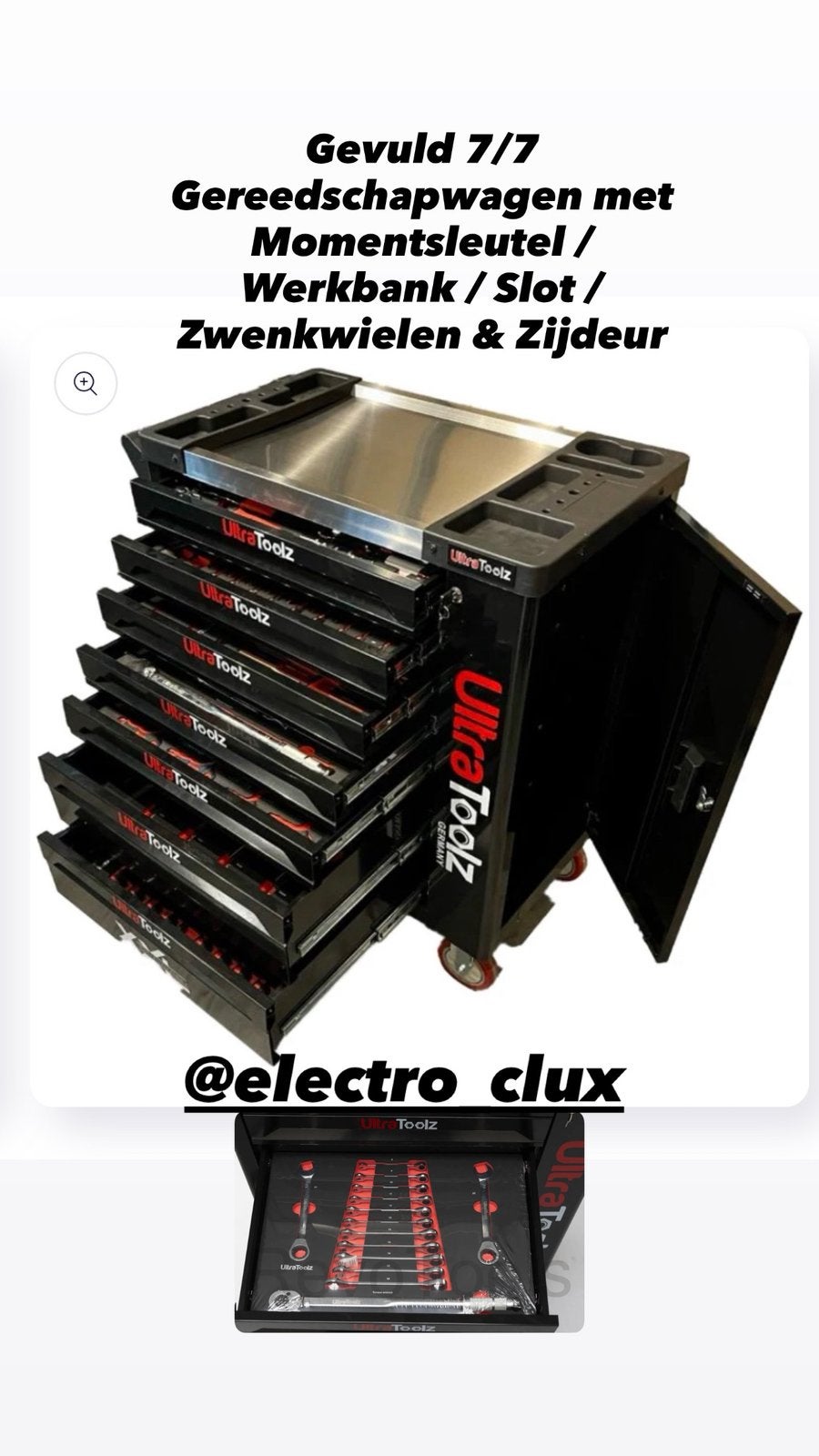 Gevuld Gereedschapwagen 7/7 met Momentsleutel ️, Enlèvement, Neuf