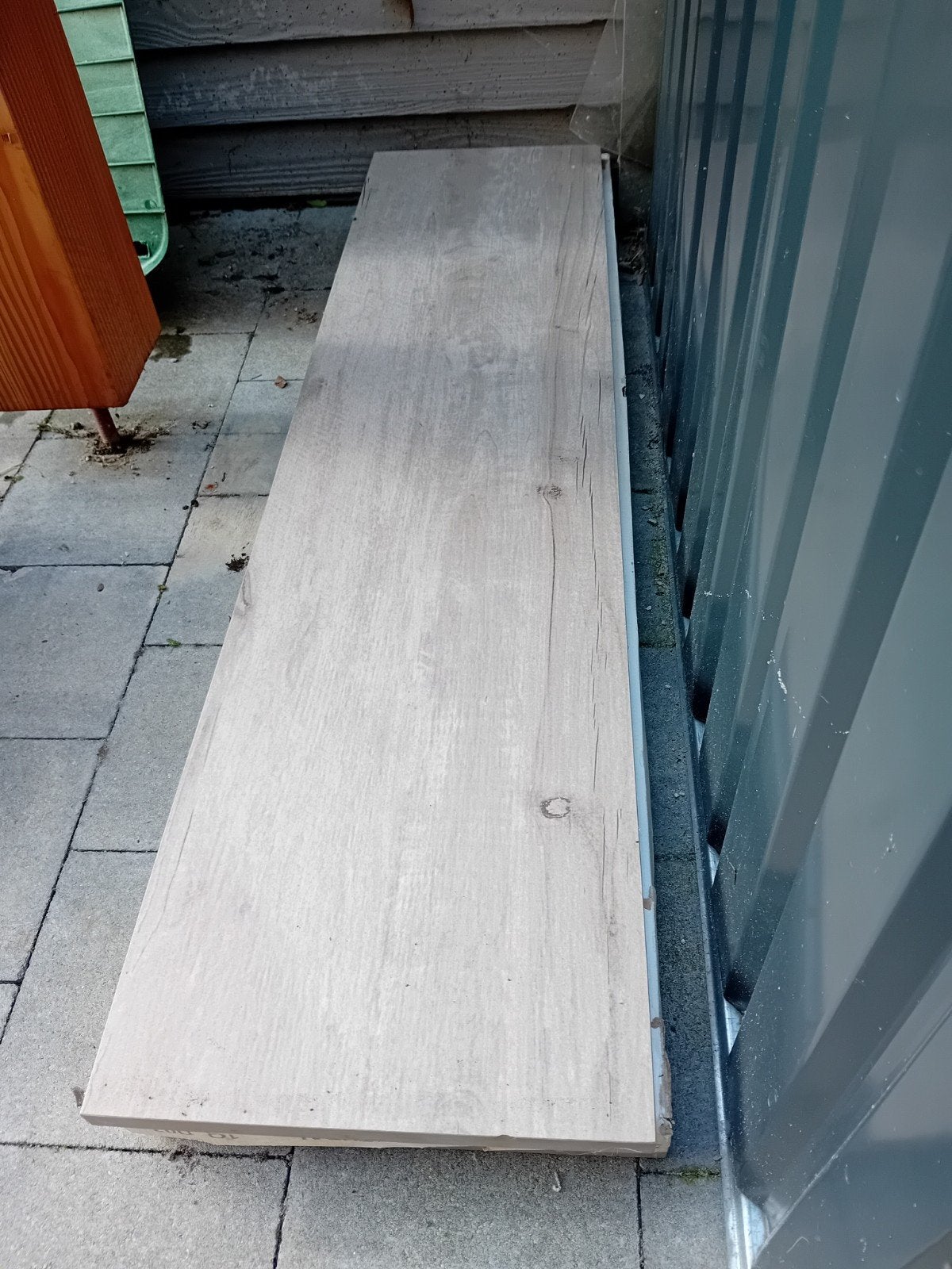5 houtlook keramische terrastegels, Ophalen