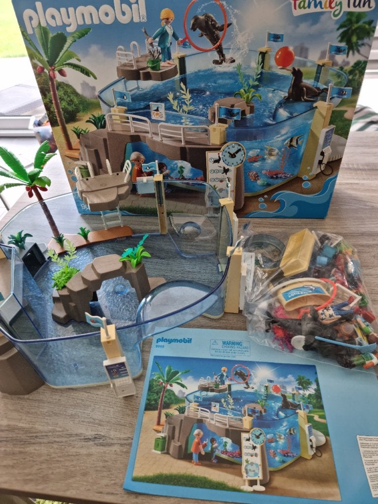 Playmobil Aquarium 9060 + 9061 + 9062 + 9063 | 4 sets, Kinderen en Baby's, Gebouw, Complete set, Zo goed als nieuw, Family fun
