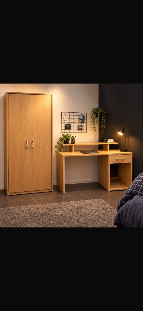Bureau en bijhorende kledingkast, Enlèvement, Comme neuf