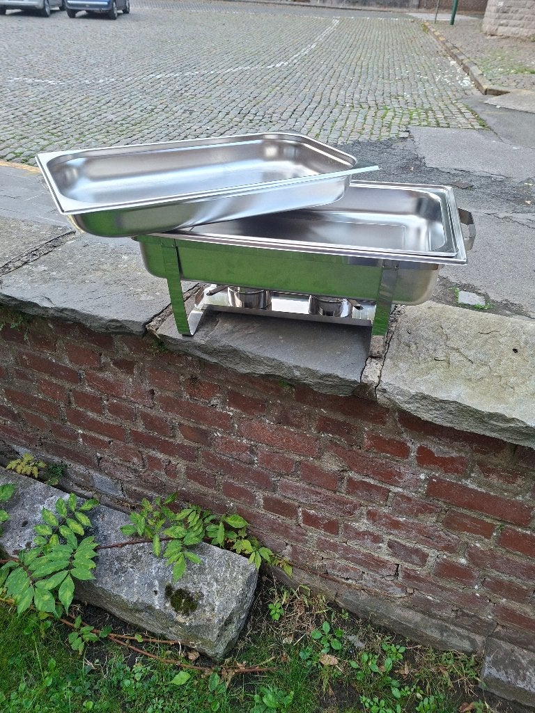 2x Chauffe-plat / Bain-marie inox GN 1/1 Makro - Quasi neuf, Enlèvement, Utilisé, Autres types