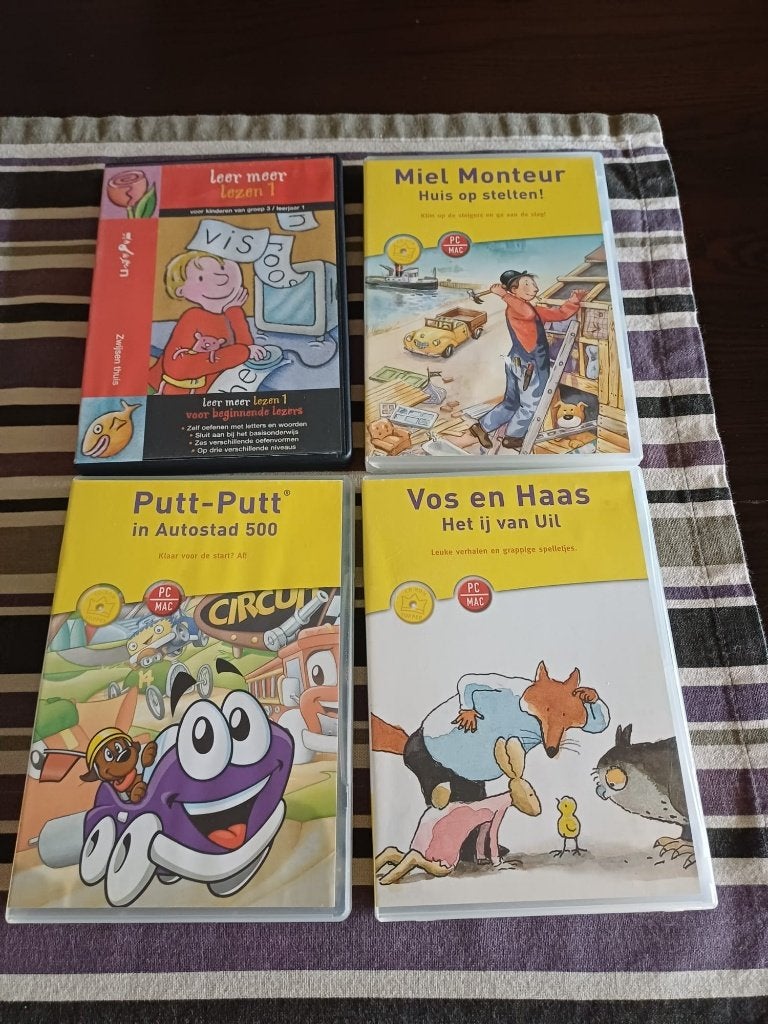 PC games CD Rom (x4) - o.a. Putt-Putt in Autostad 500, Ophalen, Zo goed als nieuw