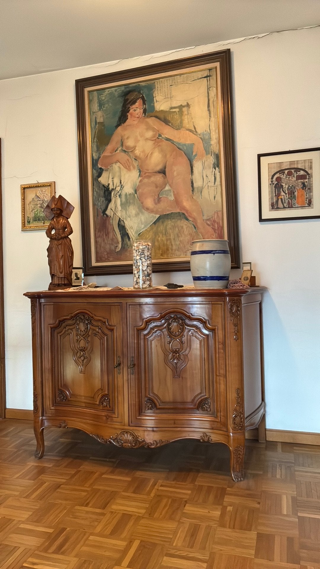Commode en bois de cerisier massif, Enlèvement