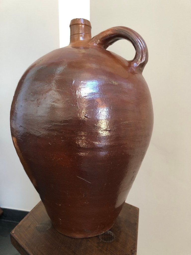 Authentiek geglazuurde Terracotta kruik, Antiek en Kunst, Verzenden