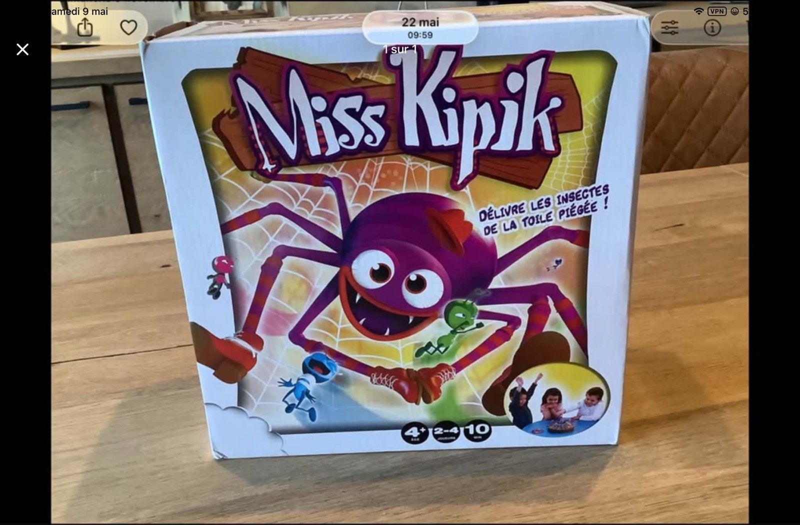 Jeu amusant « Miss Kippik », Enlèvement, Comme neuf