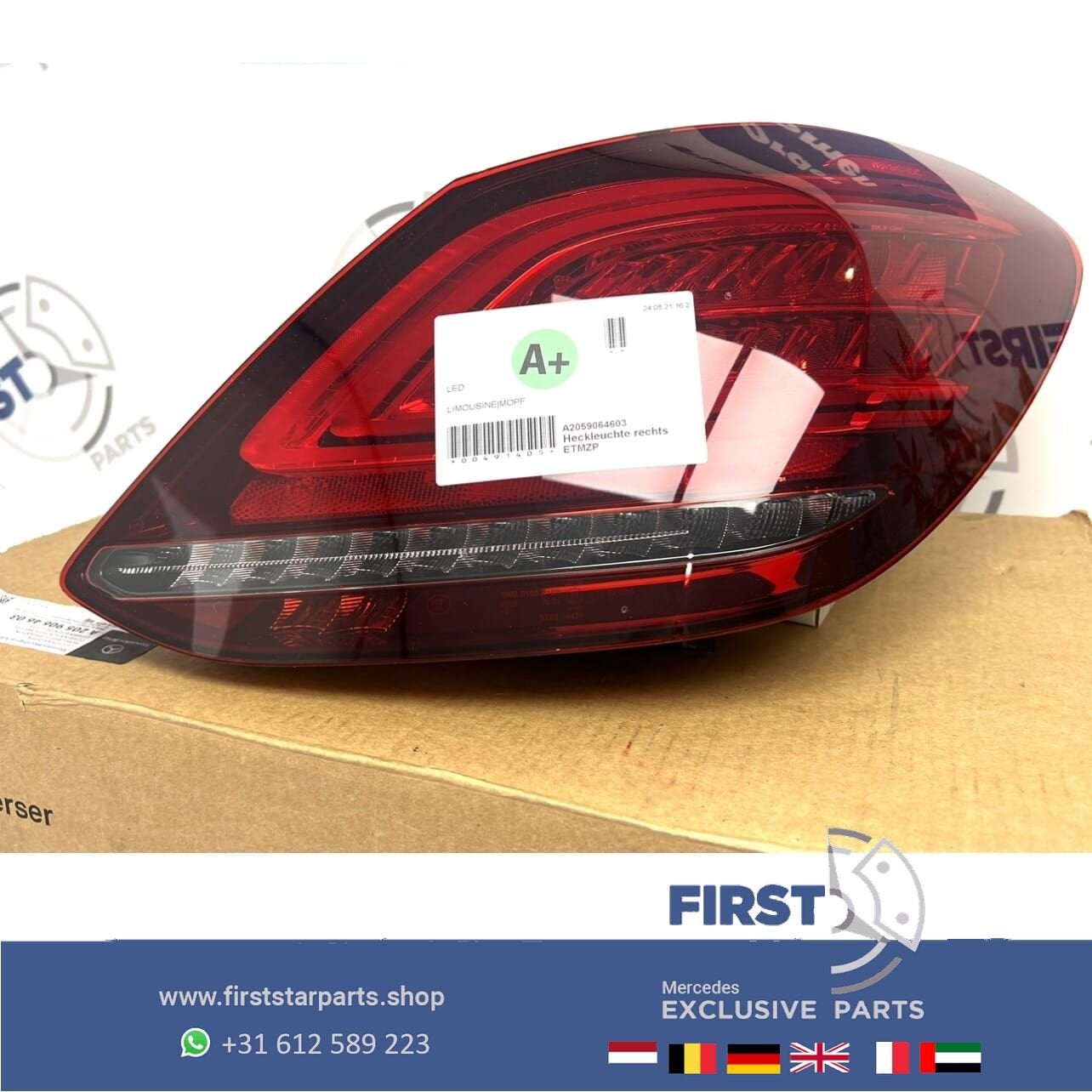 W205 Facelift LED achterlicht RECHTS achter Mercedes C Klass, Auto-onderdelen, Gebruikt, -, Ophalen of Verzenden, -