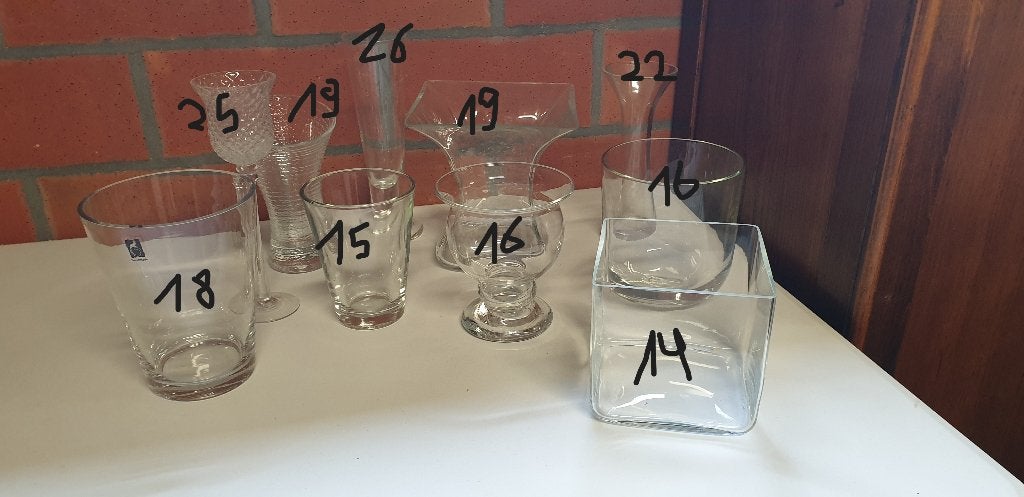 Lot glazen vazen, Enlèvement ou Envoi, Comme neuf, Verre