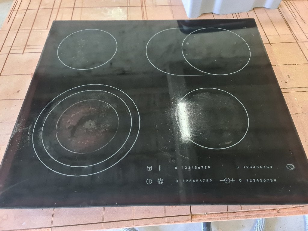 Taque de cuisson vitrocéramique 59x52, Electroménager, Tables de cuisson, Enlèvement ou Envoi, 4 zones de cuisson, Encastré, Utilisé