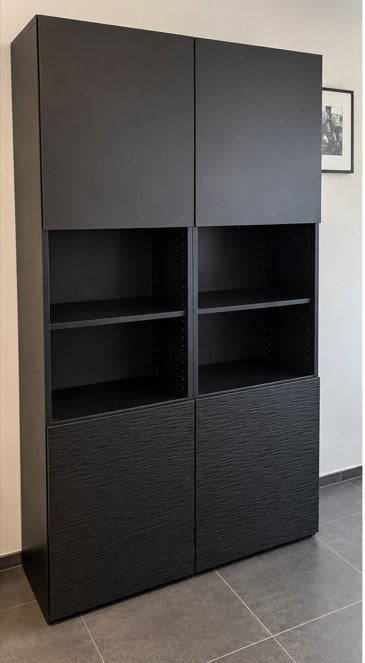 Meuble de rangement IKEA [BESTÅ] brun noir, Maison & Meubles, Avec porte(s), 25 à 50 cm, Comme neuf, 100 à 150 cm