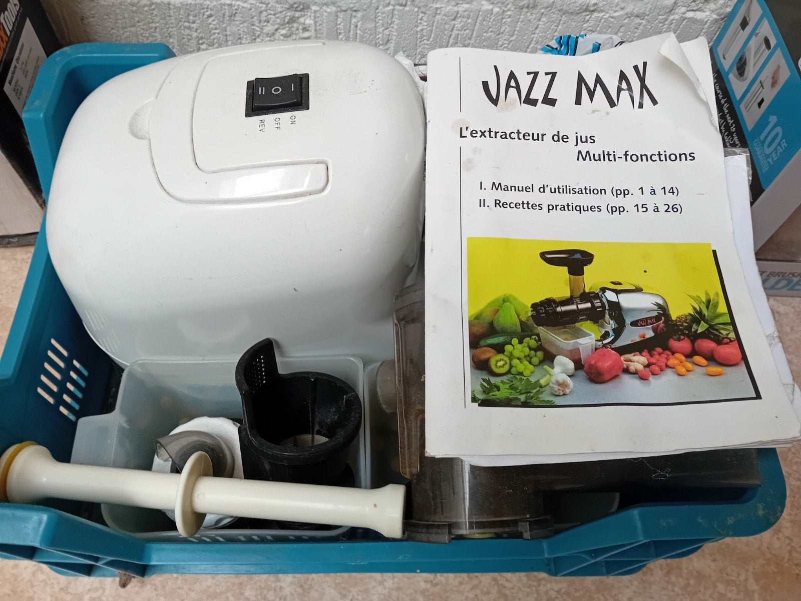 machine à presser Jazz Max, Enlèvement