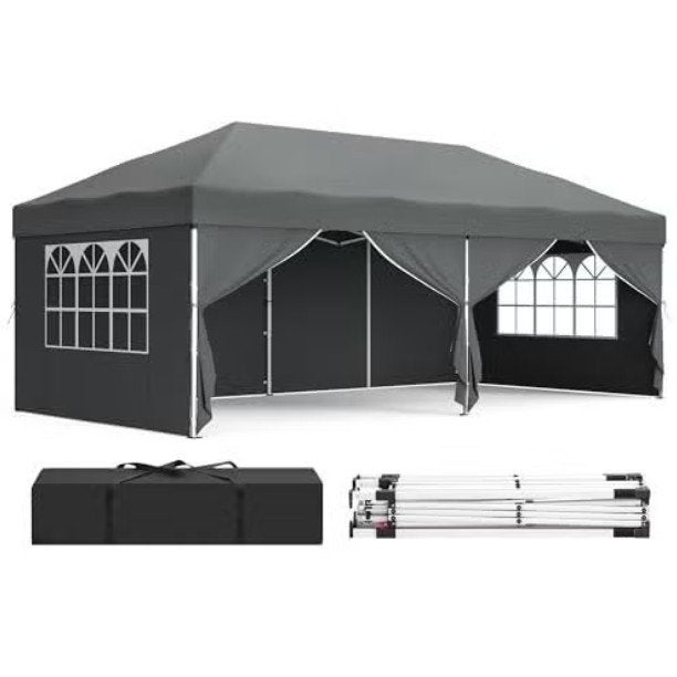 Tonnelle de jardin 3 x 6 m, Tente de réception, Pliable, Moins de 4 mètres, 5 à 8 mètres