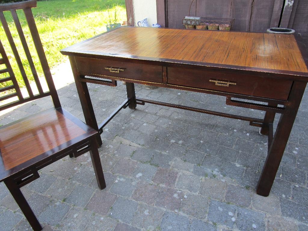 schrijftafel, bureau met stoel chinees, Huis en Inrichting, Ophalen