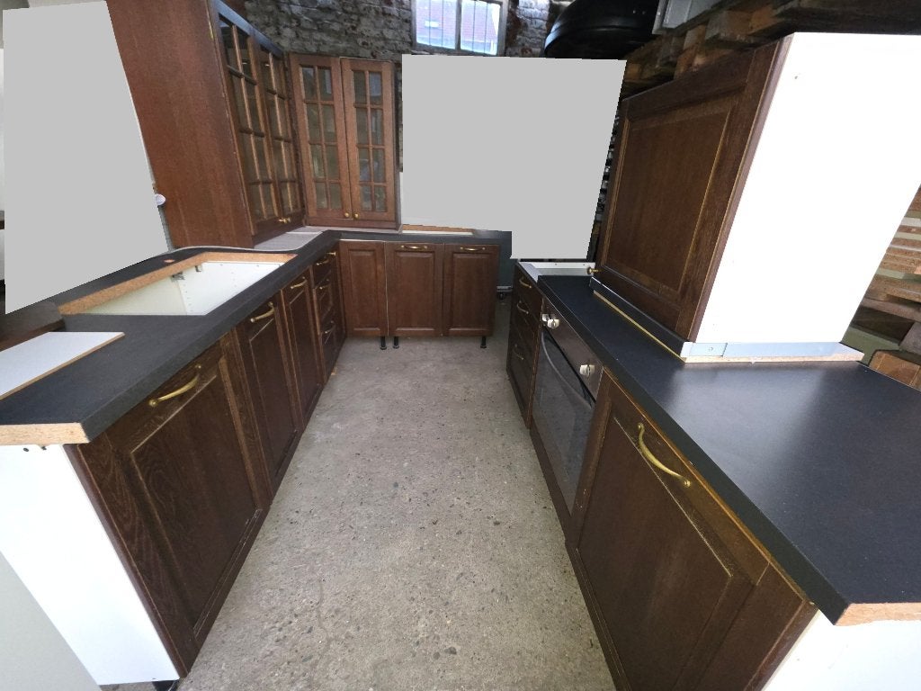 Cuisine IKEA semi équipée, façades Bois, Maison & Meubles, Enlèvement ou Envoi, Utilisé, Bois