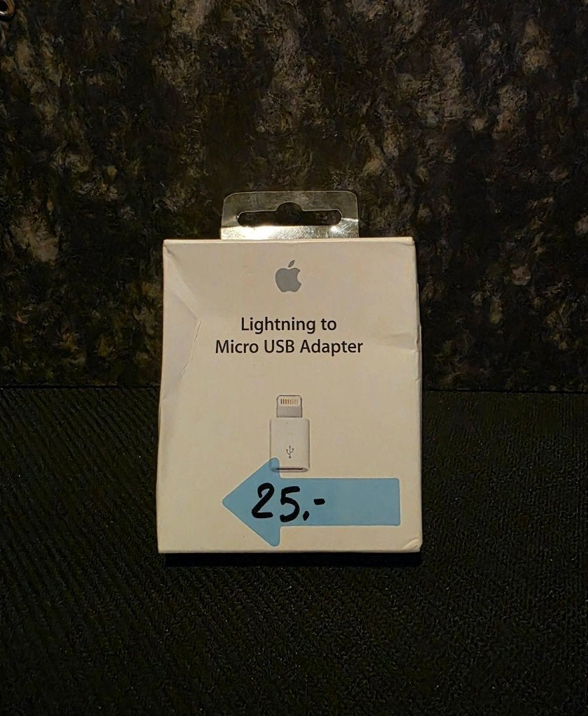 Originele Apple Lightning naar Micro USB-adapter, Ophalen of Verzenden, Nieuw