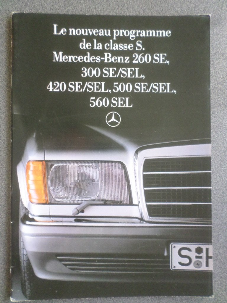 Mercedes 300SE 420 500 560 1985 Brochure - FRANS, Boeken, Ophalen of Verzenden, Mercedes