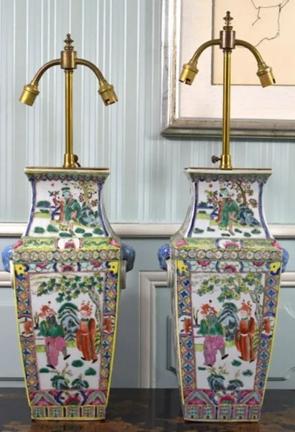Chinese vazen / lampen, Antiek en Kunst, Kunst | Niet-Westerse kunst, Ophalen