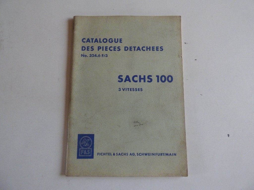 LISTE DES PIÈCES À 3 VITESSES DE LA SACHS 100 324,6 F/3, Motos, Enlèvement ou Envoi