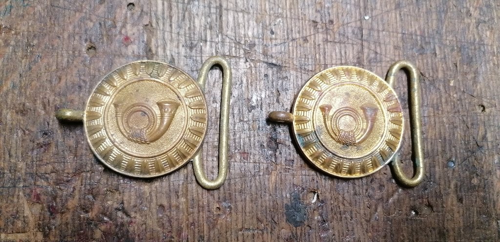 Boucles ceinturon militaire chasseur alpin pied WW2, Collections, Envoi, Armée de terre, Emblème ou Badge