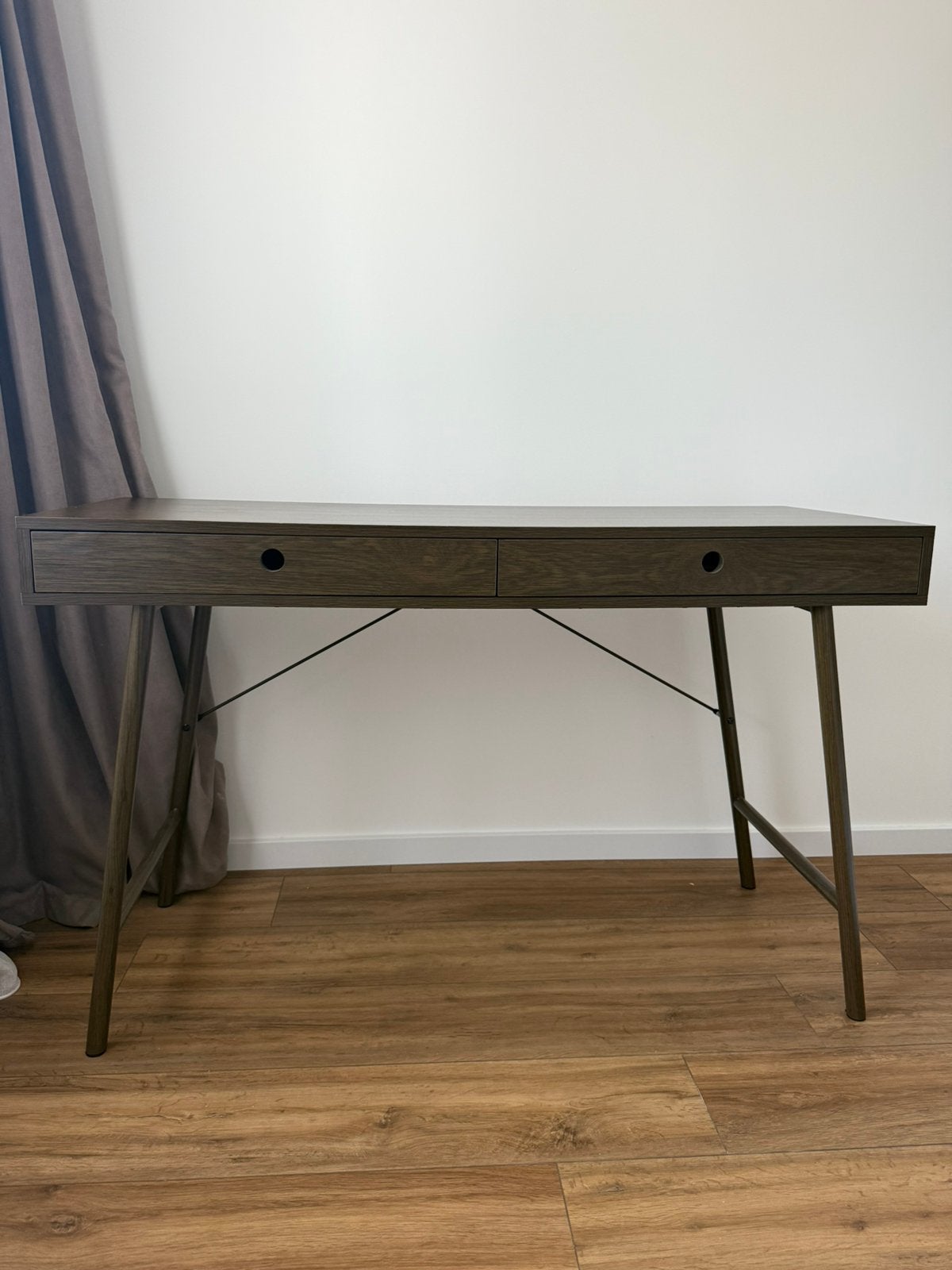 Bureau neuf — chêne foncé, Neuf, 120 cm, 48 cm, Enlèvement