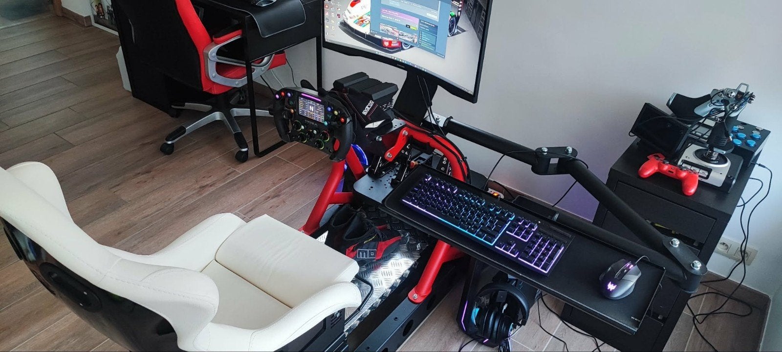 setup simracing, Games en Spelcomputers, Ophalen, Racestoel, Zo goed als nieuw, Moza