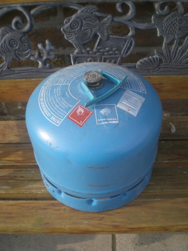Gasfles campinggas 904 leeg, Ophalen, Gebruikt