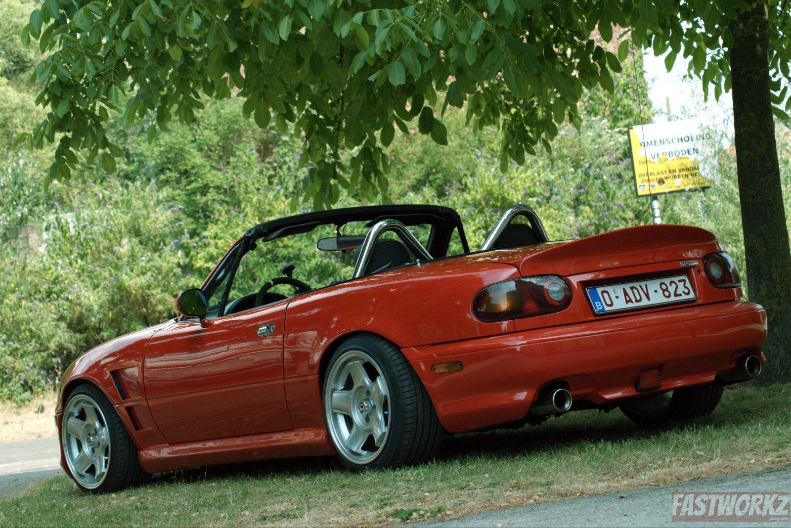 Mazda Mx5 NA, Auto's, Zwart, Cabriolet, Leder en Stof, Handgeschakeld