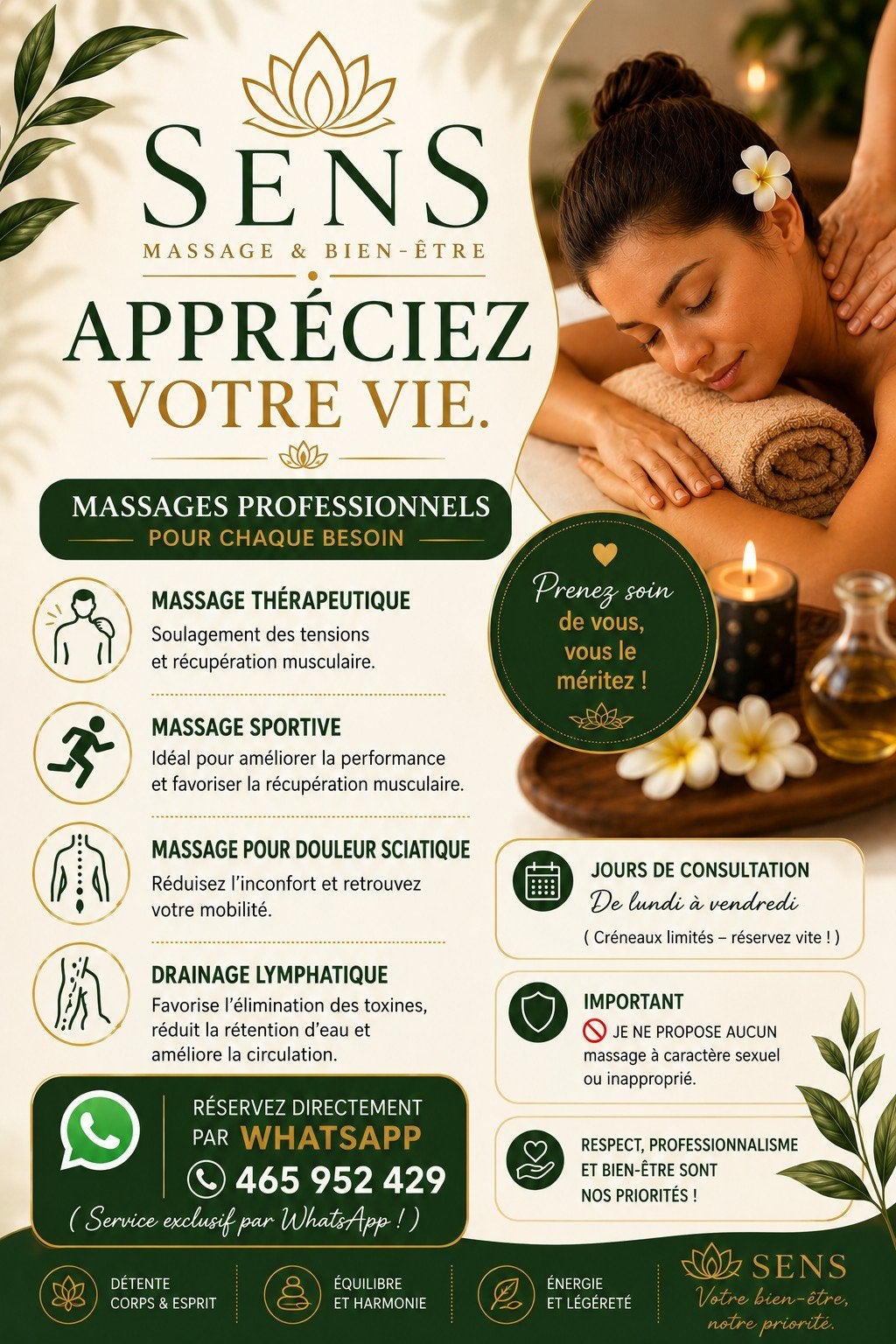 APRECIES VOTRE VIE