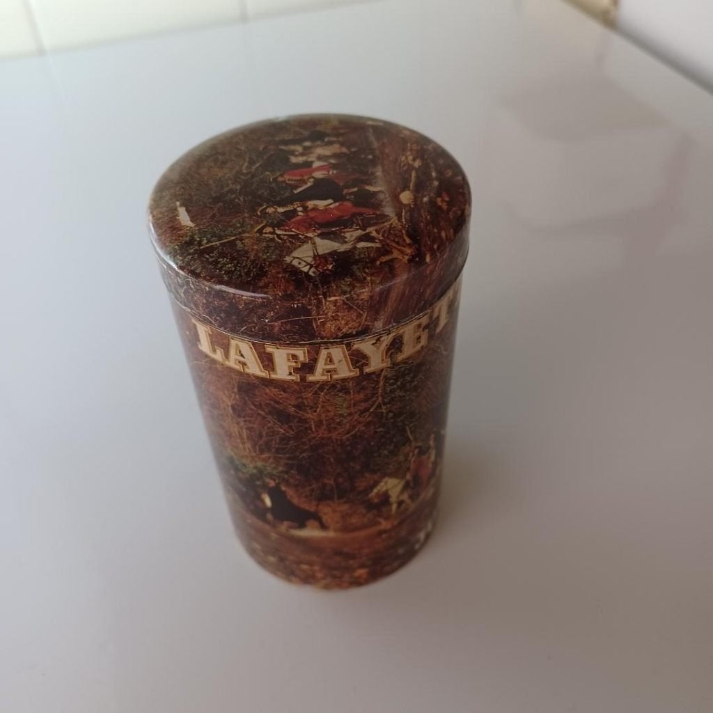 Lafayette Liberty Jubilé sigarenblik, Ophalen, Gebruikt, Tabaksdoos of Verpakking