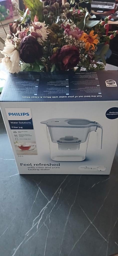Philips water filter 3 liter met filter nieuw in doos!, 2 liter of meer, Ophalen, Nieuw, Draadloos