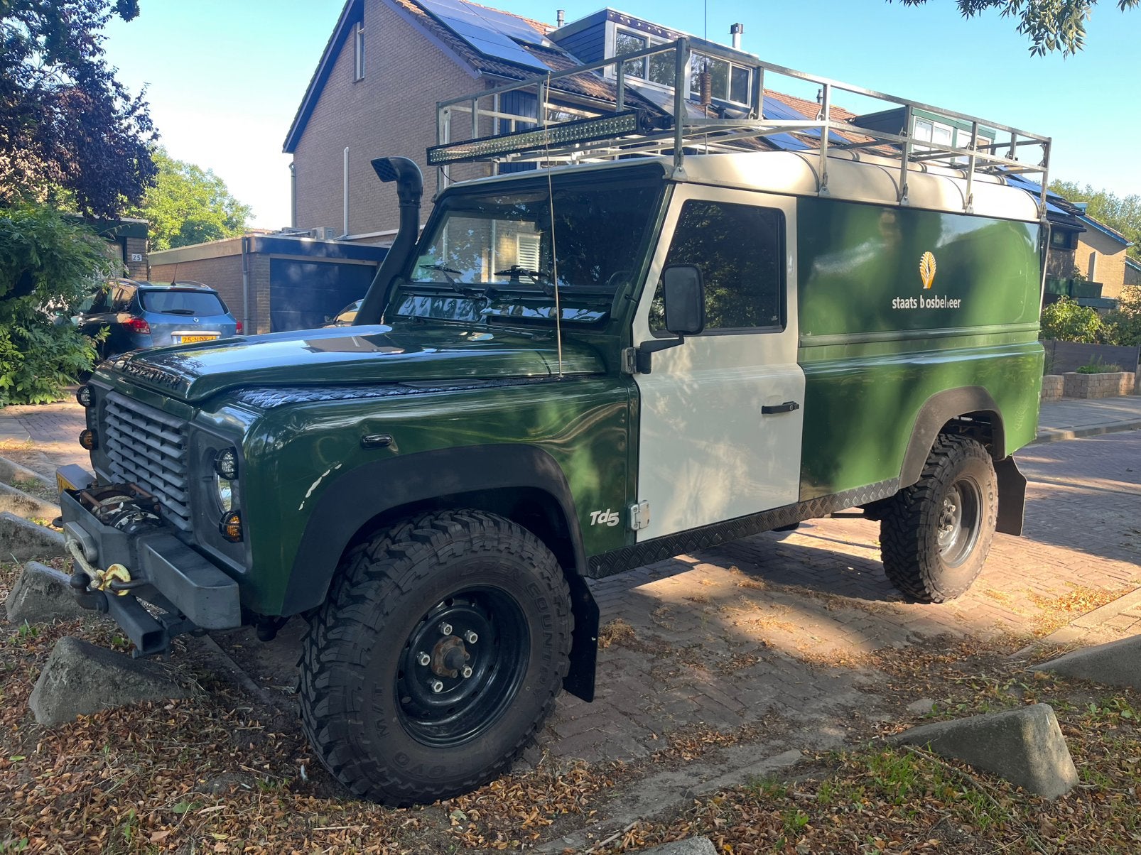 Landrover Defender 110 TD5, Auto's, Land Rover, 100 kW, 1800 kg, Apple Carplay, Leder en Stof