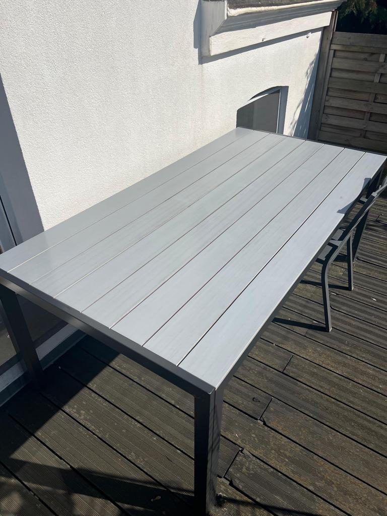 Table et chaises de jardin, Jardin & Terrasse, Ensembles de jardin, Comme neuf, Sets de jardin, Aluminium, 8 places, Table à dinner