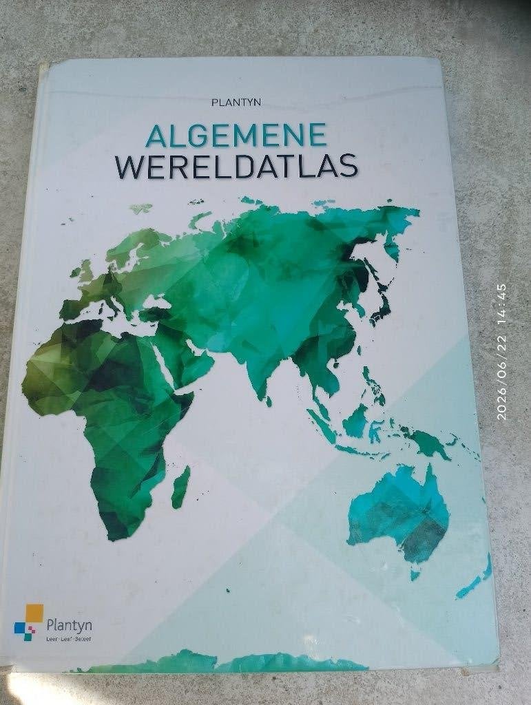 Algemene wereldatlas, isbn zie foto,schoolboek,2 beschikbaar, Boeken, Ophalen of Verzenden, Gelezen, ASO, Plantyn