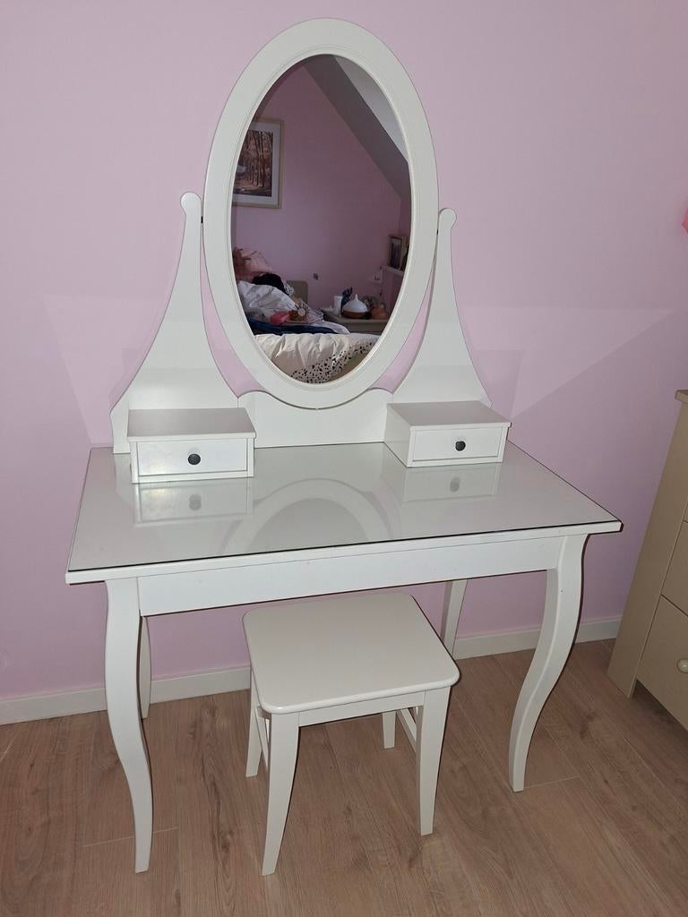 Ikea toilettafel met spiegel en krukje, Enlèvement