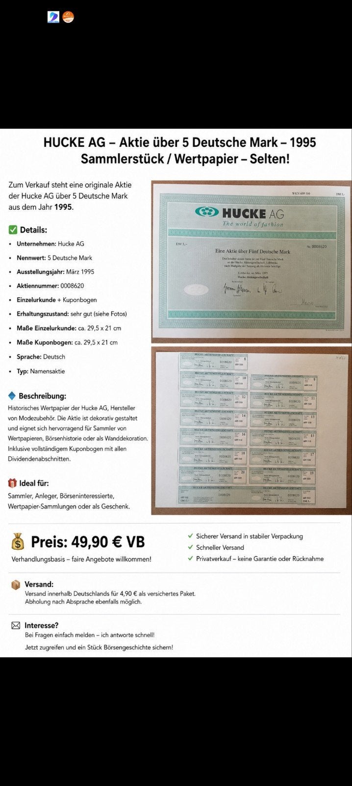 hucke ag, Ophalen of Verzenden