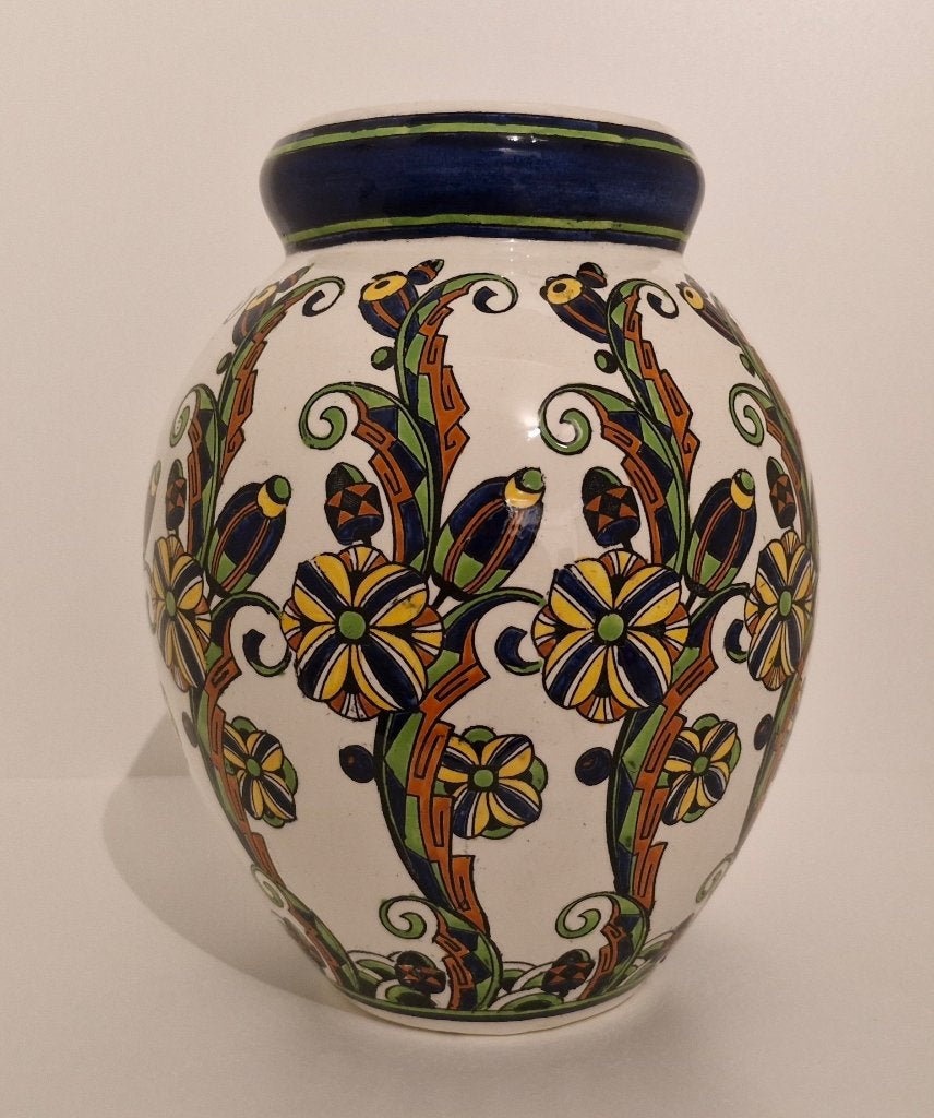 Charles Catteau – Boch Frères Keramis vaas D1807 – Art Deco, Antiek en Kunst, Ophalen
