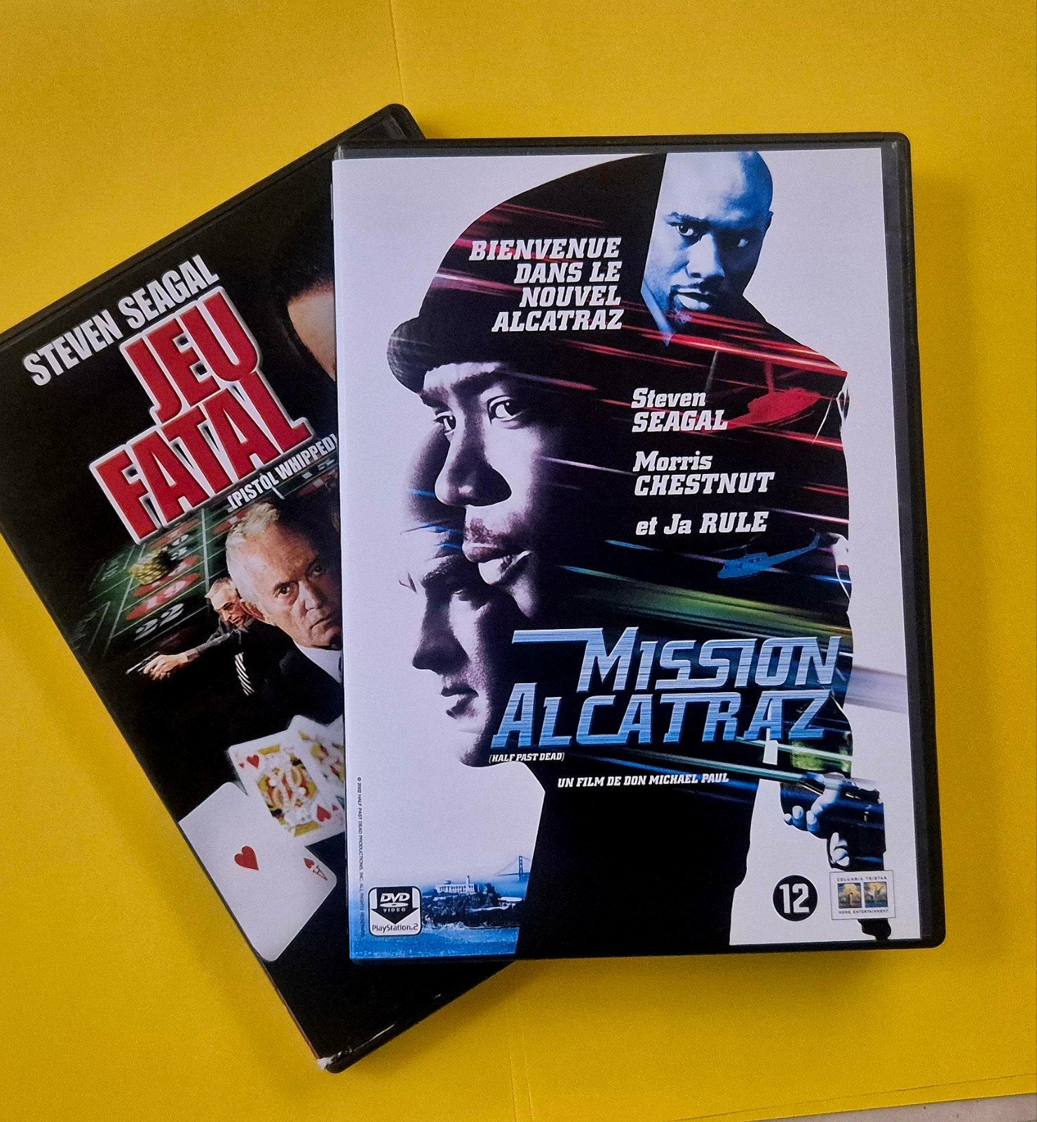 2x DVD 📀 Jeu fatal + Mission alcatraz - Steven Seagal, Gebruikt, Vanaf 16 jaar, Actie, Ophalen of Verzenden