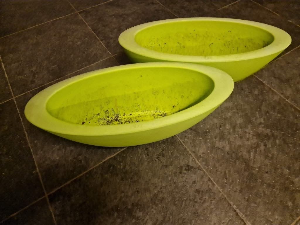 Lot de 2 vasques à fleurs ELHO, Tuin en Terras, Bloempotten, Ophalen, Gebruikt