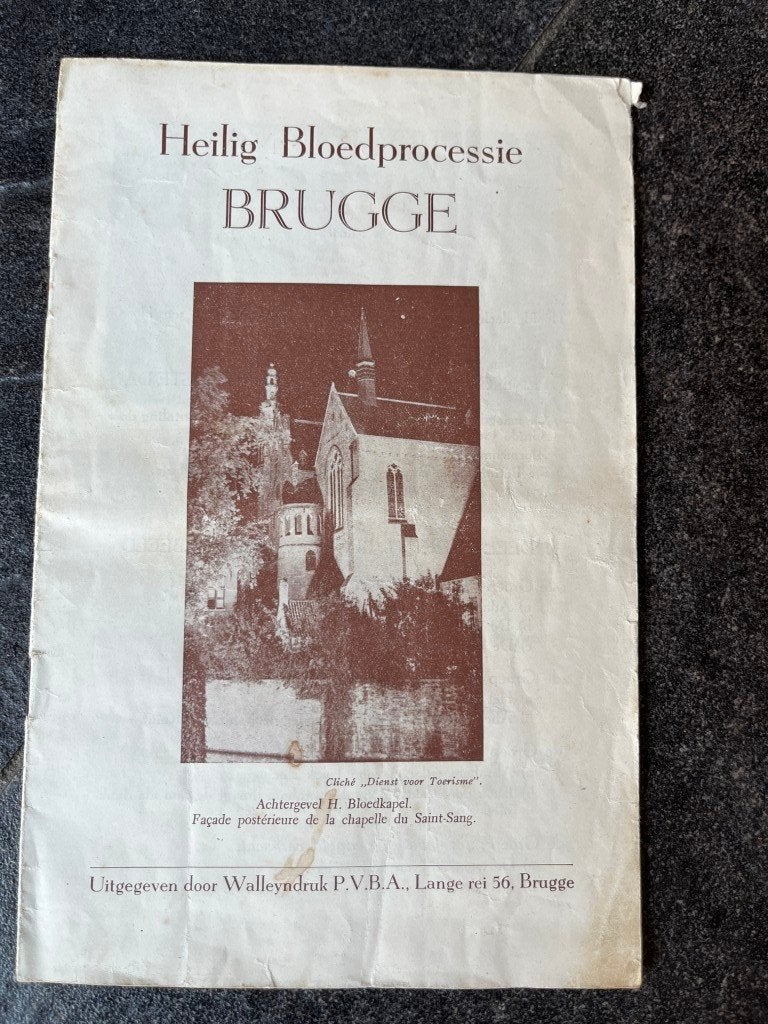 Programma Heilige bloedprocessie Brugge 9 foto’s, Verzamelen, Religie, Ophalen of Verzenden