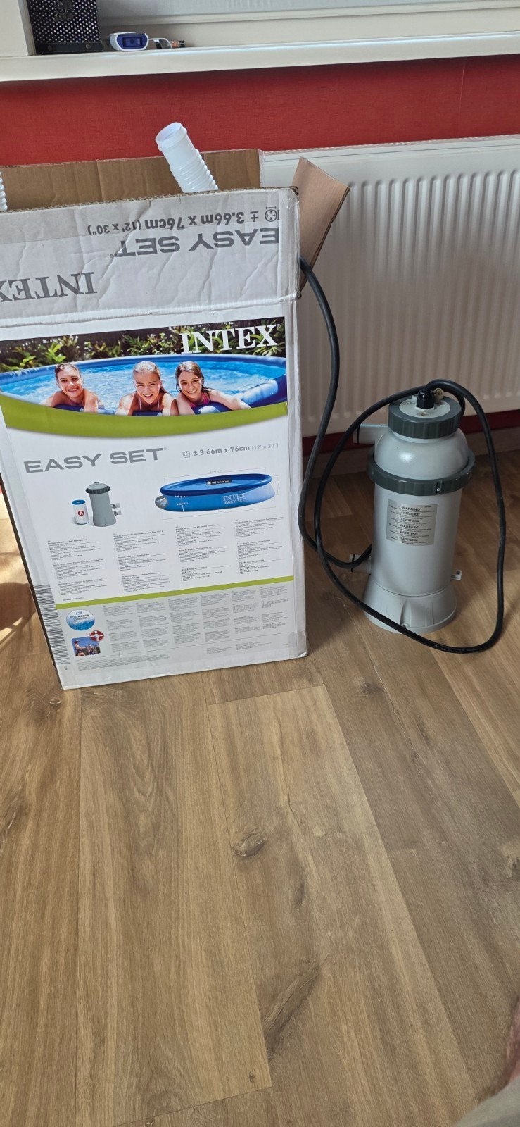 Intex zwembad 3.66 op 76 cm met pomp en verwarming, goede, Ophalen, Verwarming