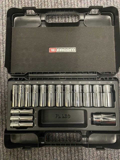 FACOM S.405AE lange doppen set 1/2 zeskant metrisch 16-delig, Bricolage & Construction, Outillage | Outillage à main, Envoi, Comme neuf