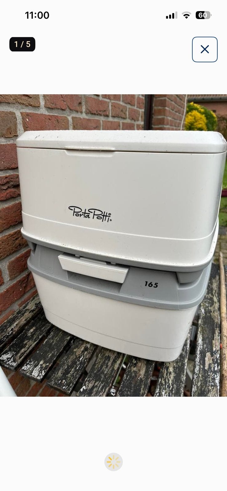 Porta Potti 165. WC voor caravan, mini camper of tent., Caravans en Kamperen, Caravanaccessoires, Ophalen, Zo goed als nieuw
