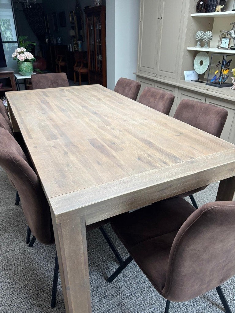 Houten tafel, Huis en Inrichting, Ophalen, Eikenhout, 200 cm of meer, 50 tot 100 cm