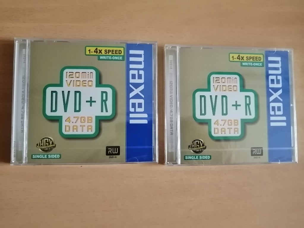Lot 2 nouveaux disques DVD+R vierges de la marque Maxell, Informatique & Logiciels, Disques enregistrables, Enlèvement ou Envoi