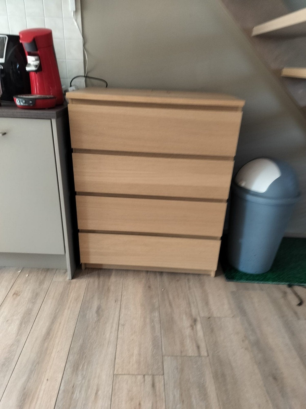 Ladekastje met 4 schuiven, Ophalen, Gebruikt, 100 tot 150 cm, 50 tot 100 cm