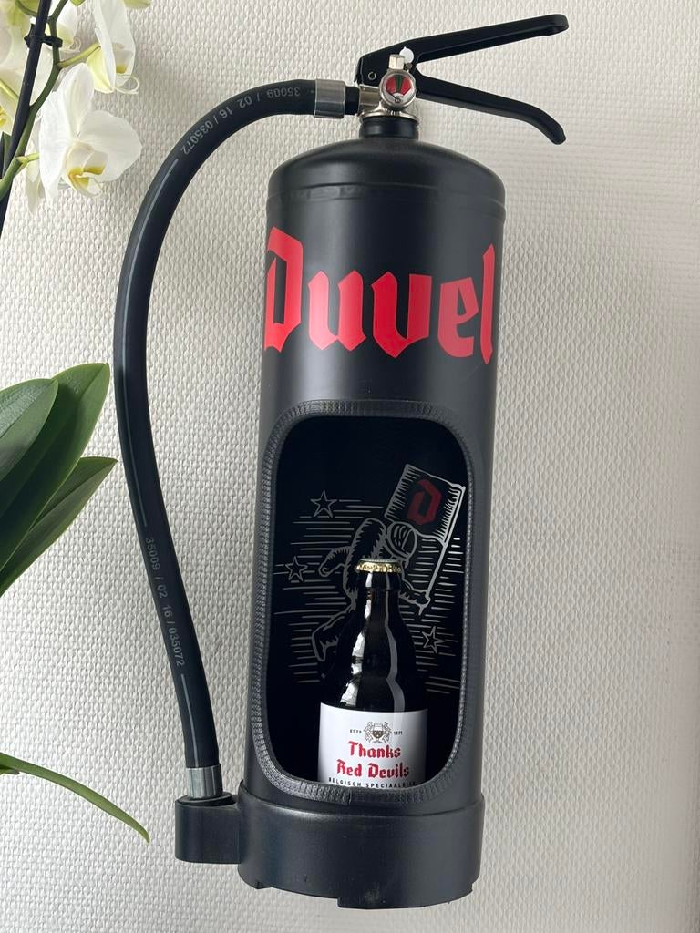 Duvel brandblusser, Verzamelen, Ophalen of Verzenden, Zo goed als nieuw, Brand